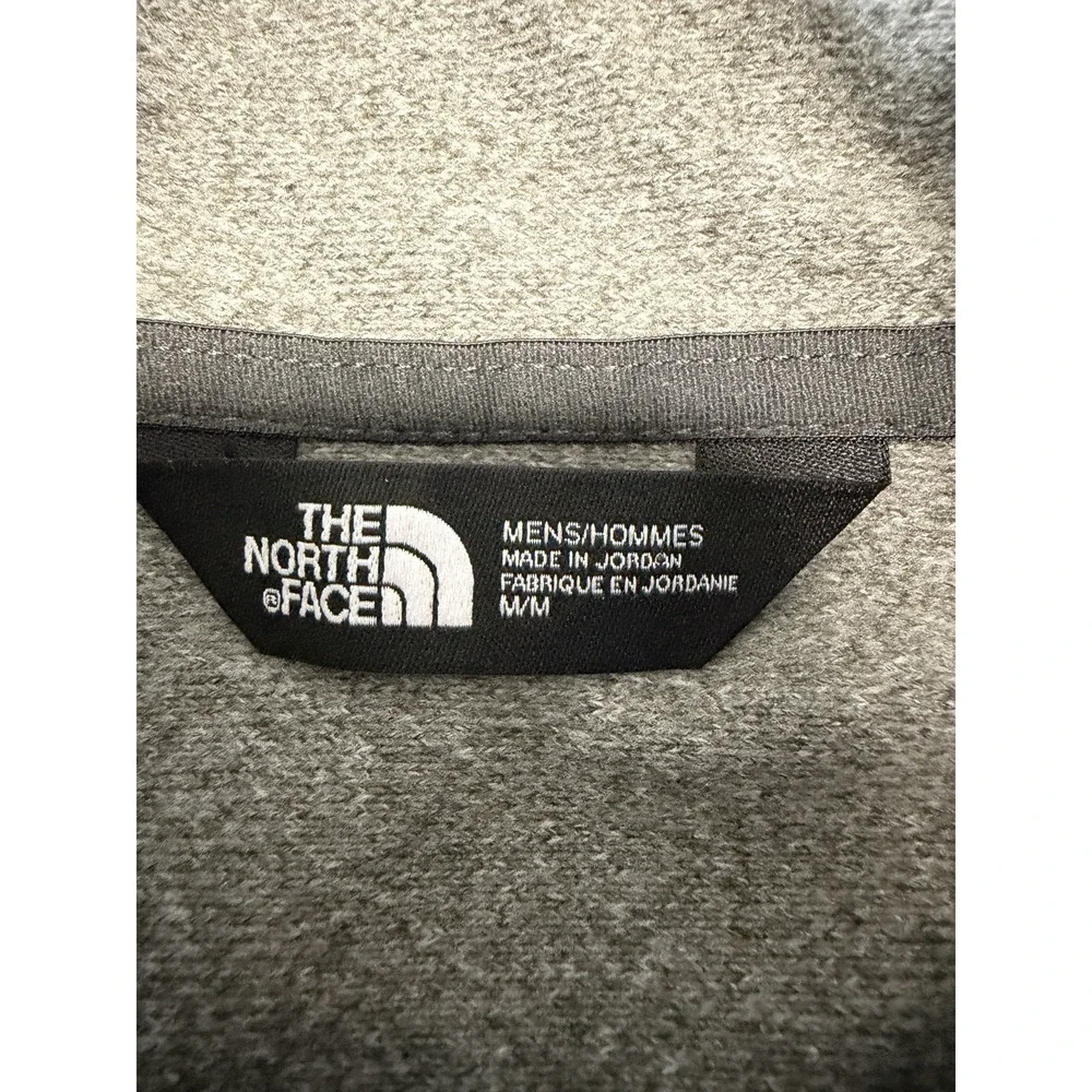 The North Face Tech 1/4 Zip Fleece Pullover Gray‎ Men's Medium Covenda Logo NWT